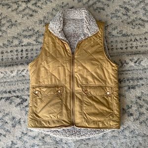 Dry Goods Reversible Yellow Sherpa Vest - Small